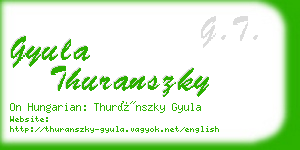 gyula thuranszky business card